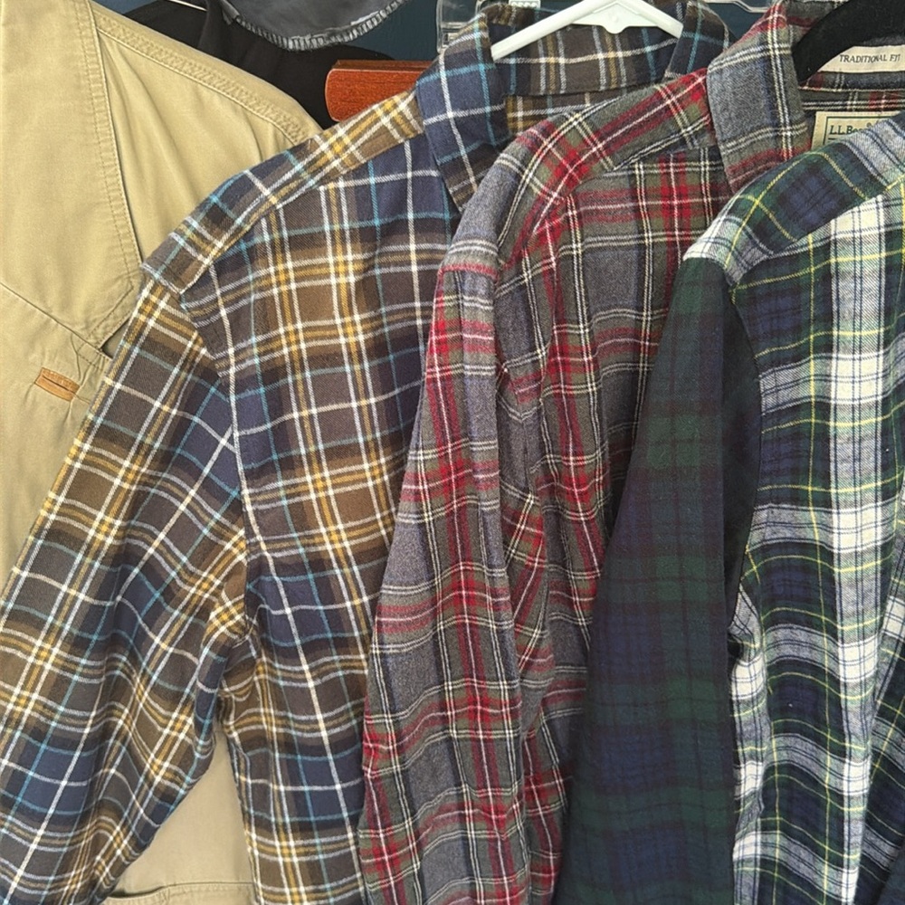 3️⃣ x L.L. Bean Scotch Plaid Flannel Shirts